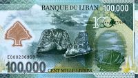 Liban - (P 99) 100 000 liwrów (2020) - UNC - Pamiątkowy, polimerowy