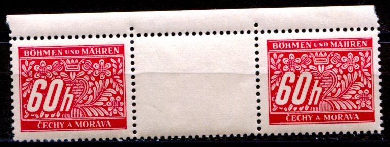 (1939) Nr DL 7 ** - B.ü.M. - inter-arche 2 znaki + kółko - dodatkowe znaczki