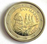 (2023) San Marino 2 € - moneta obiegowa UNC w kapsule
