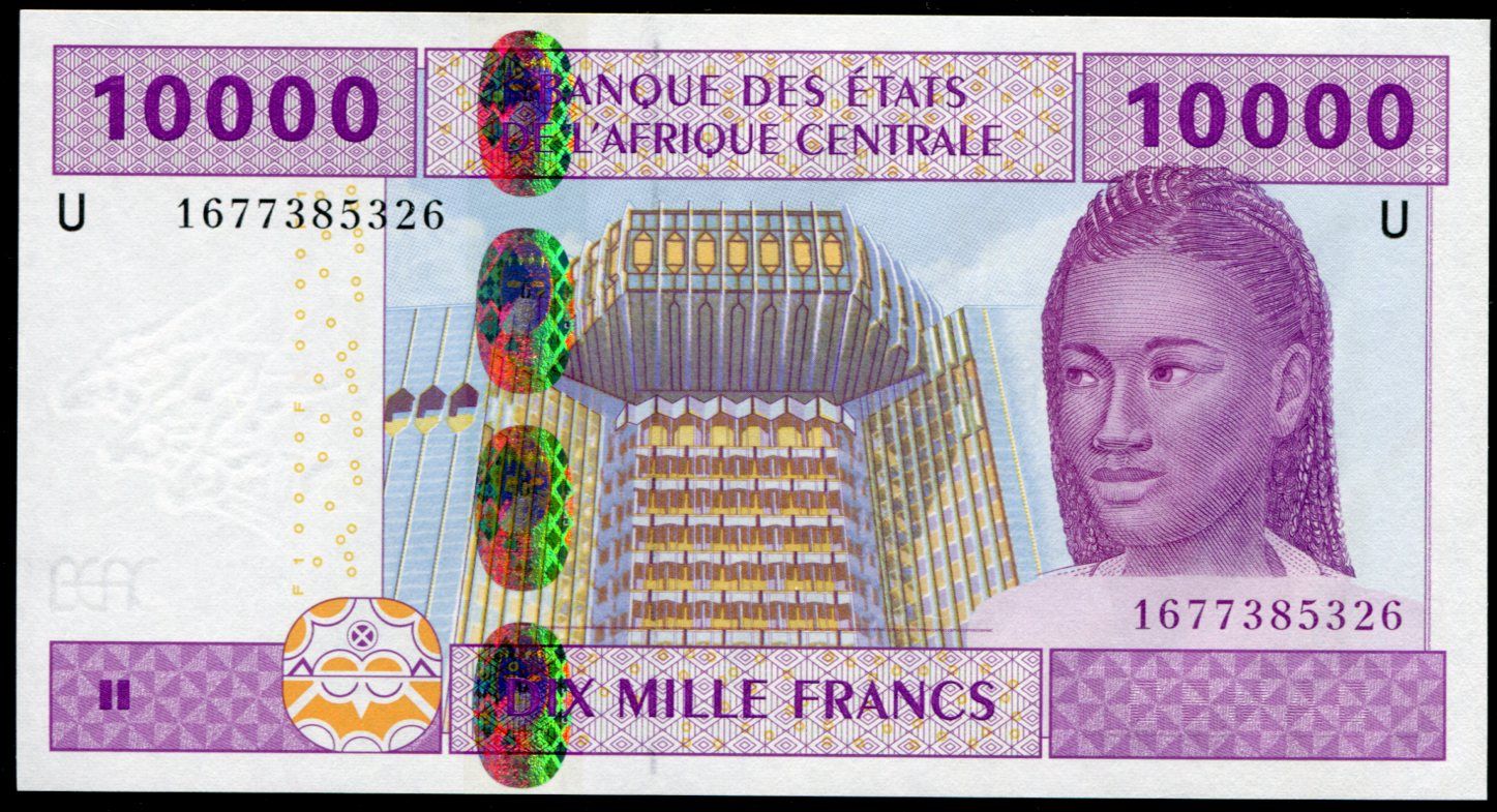 CAS Kamerun (P 210 Ue) 10 000 CA FRANCS (2017) - UNC (sér. U)