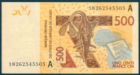 CFA - Wybrzeże Kości Słoniowej (A) - (P 119 Ag) 500 franków (2018) - UNC