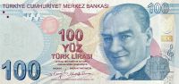 Turcja (P 226e) 100 lirów (2022) - UNC