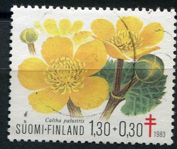 (1983) MiNr. 934 - O - Finlandia - Nagietek błotny (Caltha palustris)