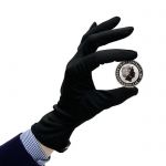 Rękawiczki dla numizmatyków wykonane z mikrofibry, rozm. S, czarne