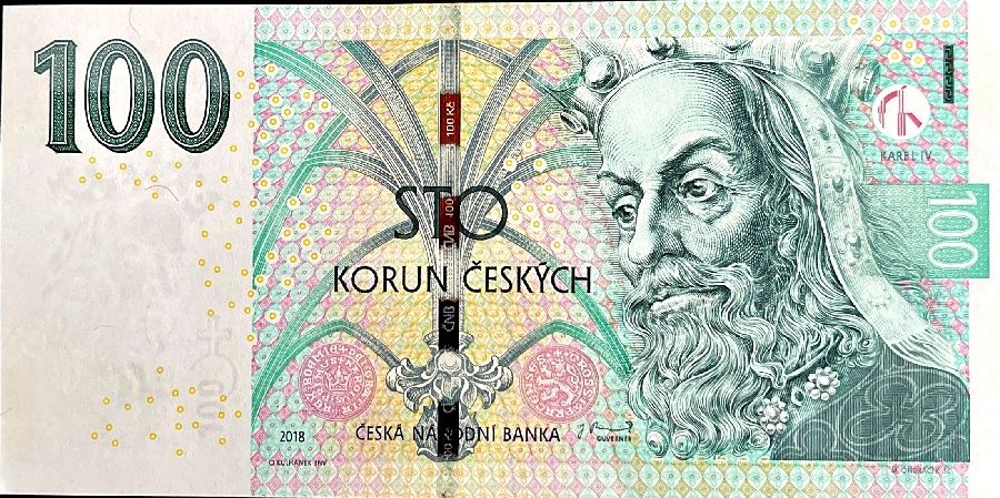 Česká republika (P 18h) 100 Kč (2018) - UNC