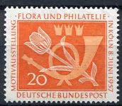 (1957) MiNr. 254 ** - Niemcy - Wystawa znaczków 