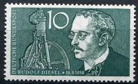 (1958) MiNr. 284 ** - Niemcy - Rudolf Diesel