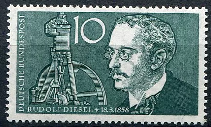 (1958) MiNr. 284 ** - Německo - Rudolf Diesel