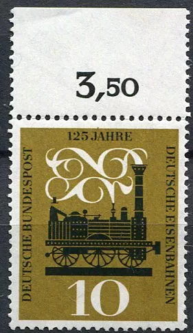 (1960) MiNr. 345 ** - Německo - 125. výročí německých drah