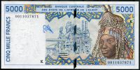 CFA- Senegal (K) - (P 713 Kj) 5000 franków (2000) - UNC
