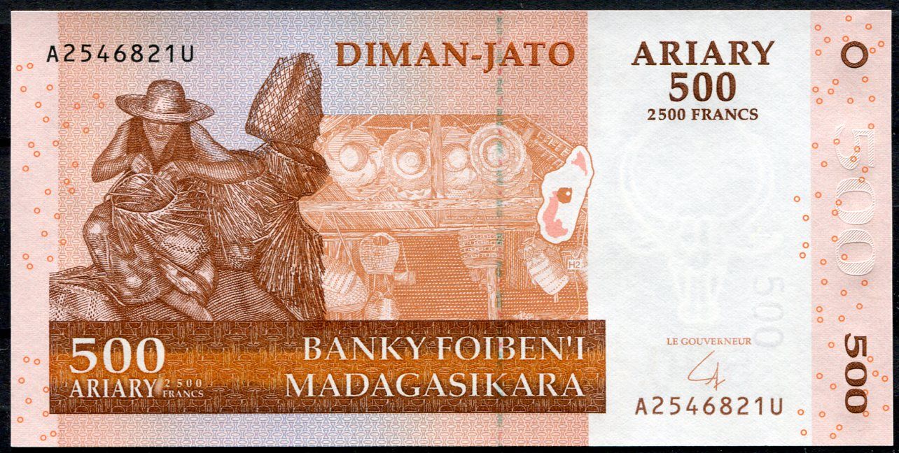 Madagaskar - (P 88b) 500 Ariary (2004) - UNC