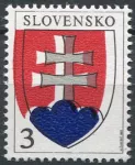 (1993) MiNr. 163 ** - Słowacja - Małe godło państwowe - czerwone przesunięcie