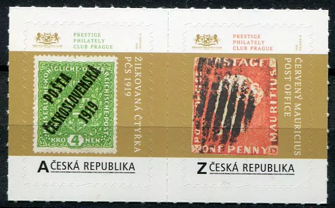 (2020) MiNr. 1089 - 1090 **- Republika Czeska - Znaczki własne: Skarby światowej filatelistyki (4)