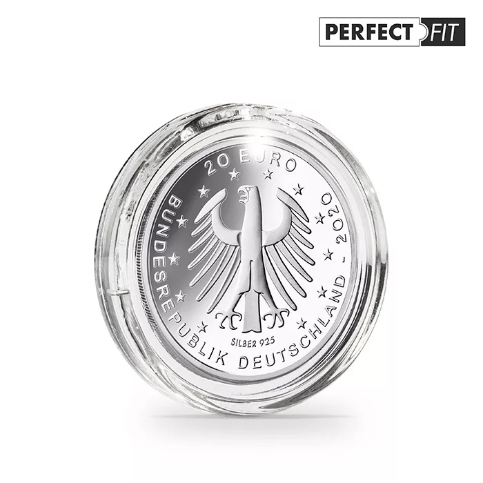 ULTRA Perfect Fit - 32,50 mm - niemieckie monety 20 € - okrągłe bańki na monety (opakowanie 100 szt.)