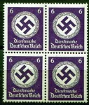 (1942) MiNr. D 169 ** 4-er - Deutsches Reich - Znaczek służbowy