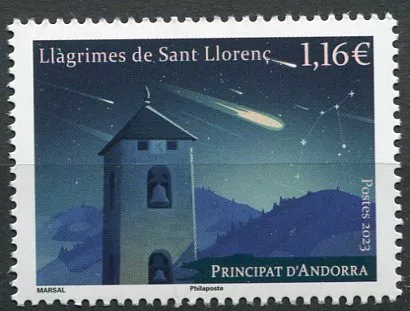 (2023) MiNr. 915 ** - Andora (Fr.) - Meteorický roj Perseid