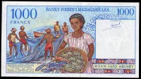 Madagaskar (P 76a) 1000 Francs (1994) - UNC