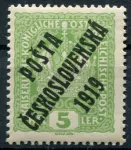 (1919) Pof. 34 ** - Československo - Pošta Československá 1919, přetisk I. typ