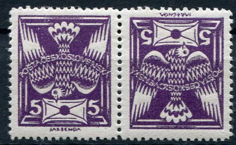 (1920) Pof. 144 TBa ** - Československo - Holubice