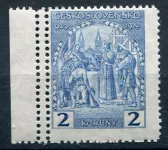 (1929) Pof. 245 ** - Československo - Sv. Václav, dvojitá perforece vlevo
