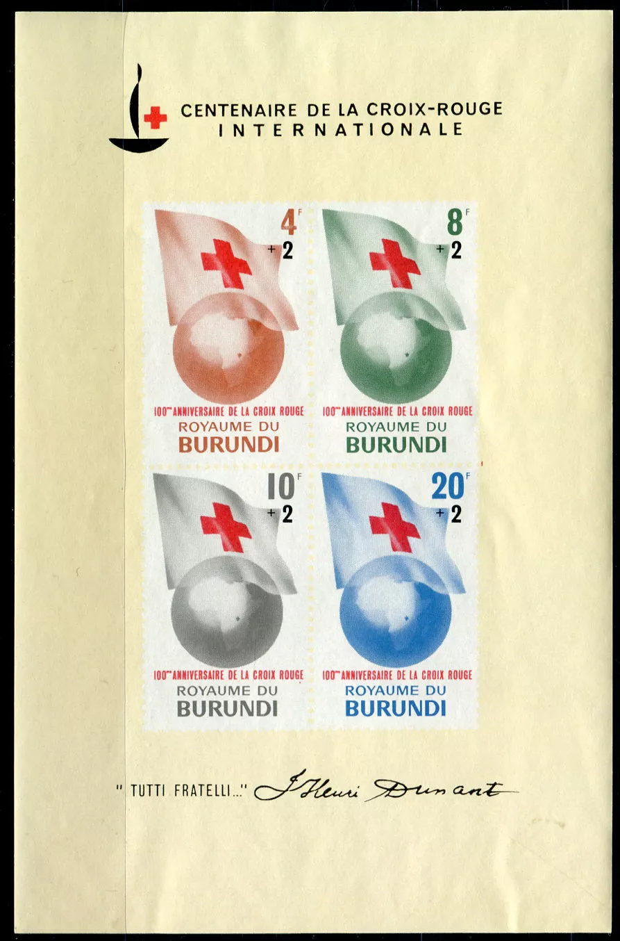 (1963) MiNr. 59 - 66 B (BL 1) ** - Burundi - Červený kříž *