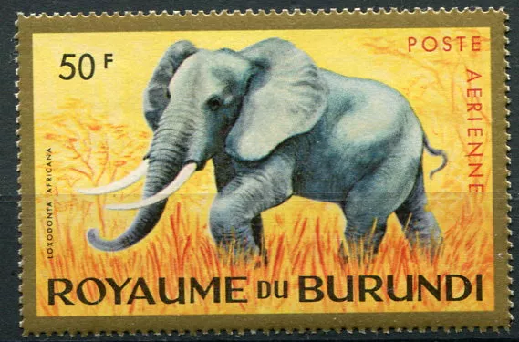 (1964) MiNr. 108 A ** - Burundi - Letecká známka - Slon africký