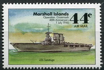 (1986) MiNr. 86 ** - Marshallovy ostrovy - Letadlová loď „USS Saratoga“