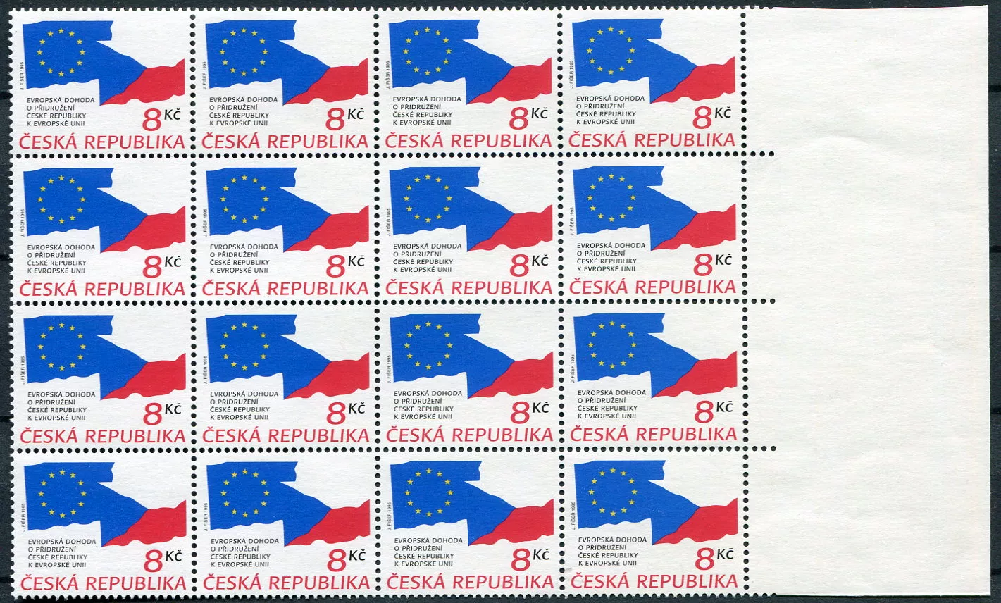(1995) č. 63 **, 16-bl - Česko - Dohoda o přidružení - VV - bez tisku černošedé barvy
