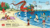 (2017) MiNr. 546 ** (BL. 25)- Aland - Čínský nový rok - Rok draka