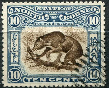 (1902) MiNr. 95 - O - Severní Borneo - Medvěd malajský (Helarctos malayanus)