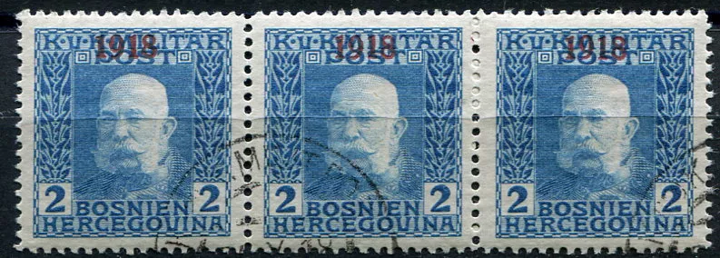 (1918) MiNr. 148 - O - (3-pá) - Bosna a Hercegovina (Rakousko-Uhersko) - císař Franz Josef I.