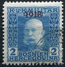 (1918) MiNr. 148 - O - Bośnia i Hercegowina (Austro-Węgry) - Cesarz Franciszek Józef I - reprint z 1918 r.