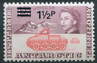 (1971) MiNr. 27 ** - Britská antarktická území - sněžný traktor (přetisk)