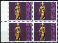 (1981) MiNr. 775 ** (4-er) - Liechtenstein - biskup Theodor (Theodule) (1981) MiNr. 775 ** (4-bl) - Lichtenštejnsko - biskup Theodor