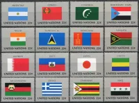 (1987) MiNr. 524 - 539 ** - ONZ Nowy Jork - Seria flag 1987