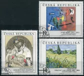 (1993) MiNr. 26 + 27 + 29 - O - Republika Czeska - Sztuka (1993)