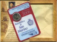 (2006) San Marino 2 € - Krzysztof Kolumb - karta monetarna