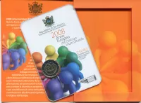 (2008) San Marino 2 € - Europejski Rok Dialogu Międzykulturowego - Karta na monety