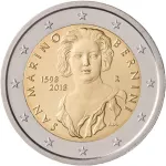 (2018) - 2 € - San Marino - Gian L. Bernini - mincovní karta
