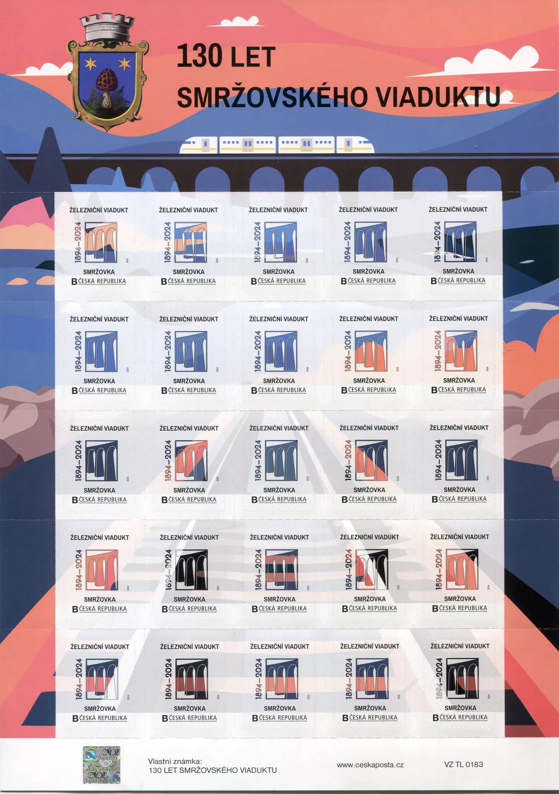 (2024) TL 0183 VZ - Česká republika - 130 let Smržovského viaduktu