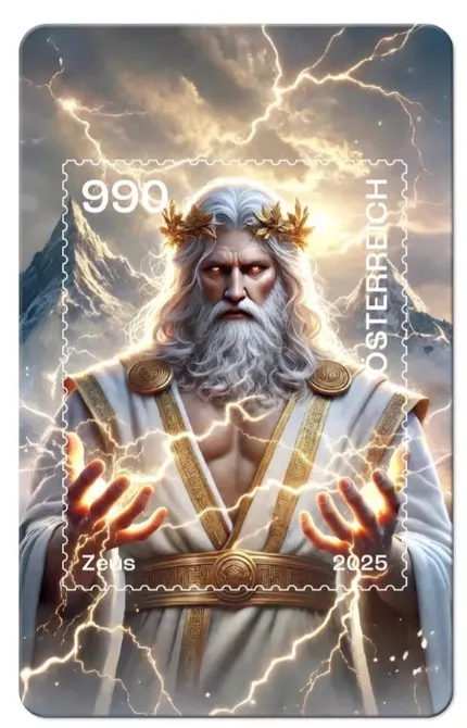 (2025) MiNr. (Bl. ) ** - Rakousko - Krypto známka - Mytologie "Zeus"