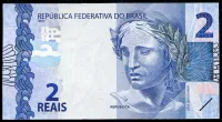 Brazylia (P 252 f) 2 Reais (2023) - UNC Brazílie (P 252 f) 2 Reais (2023) - UNC