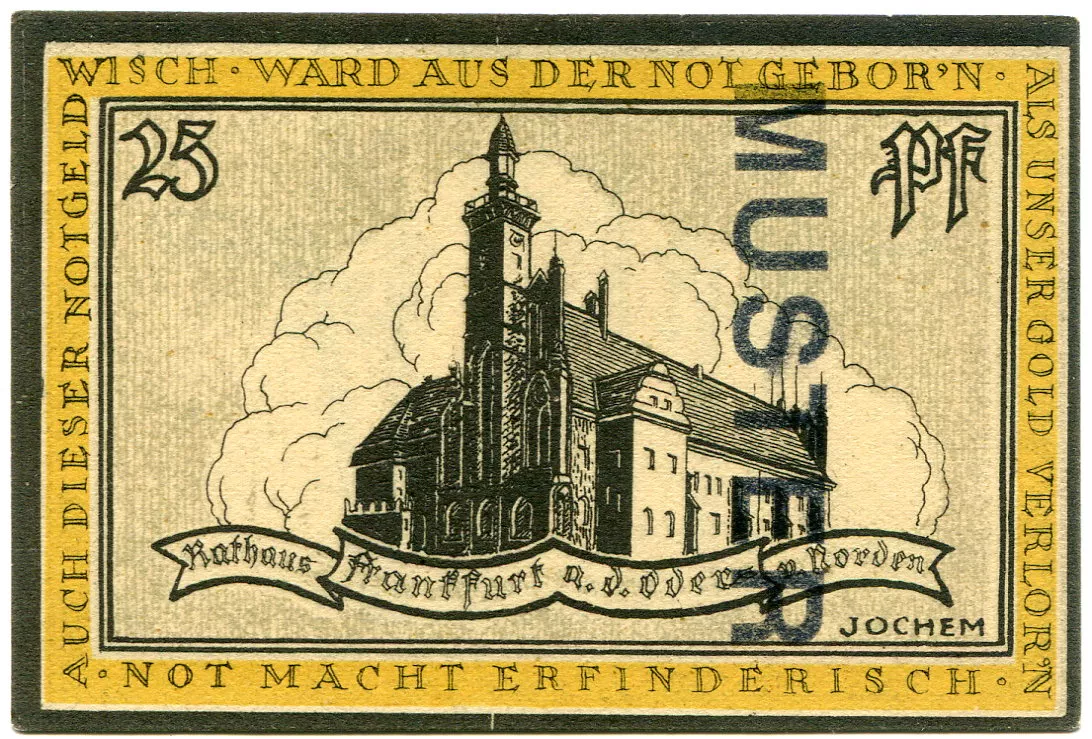 Frankfurt nad Odrou - (MUSTER) 25 Pfening (UNC)