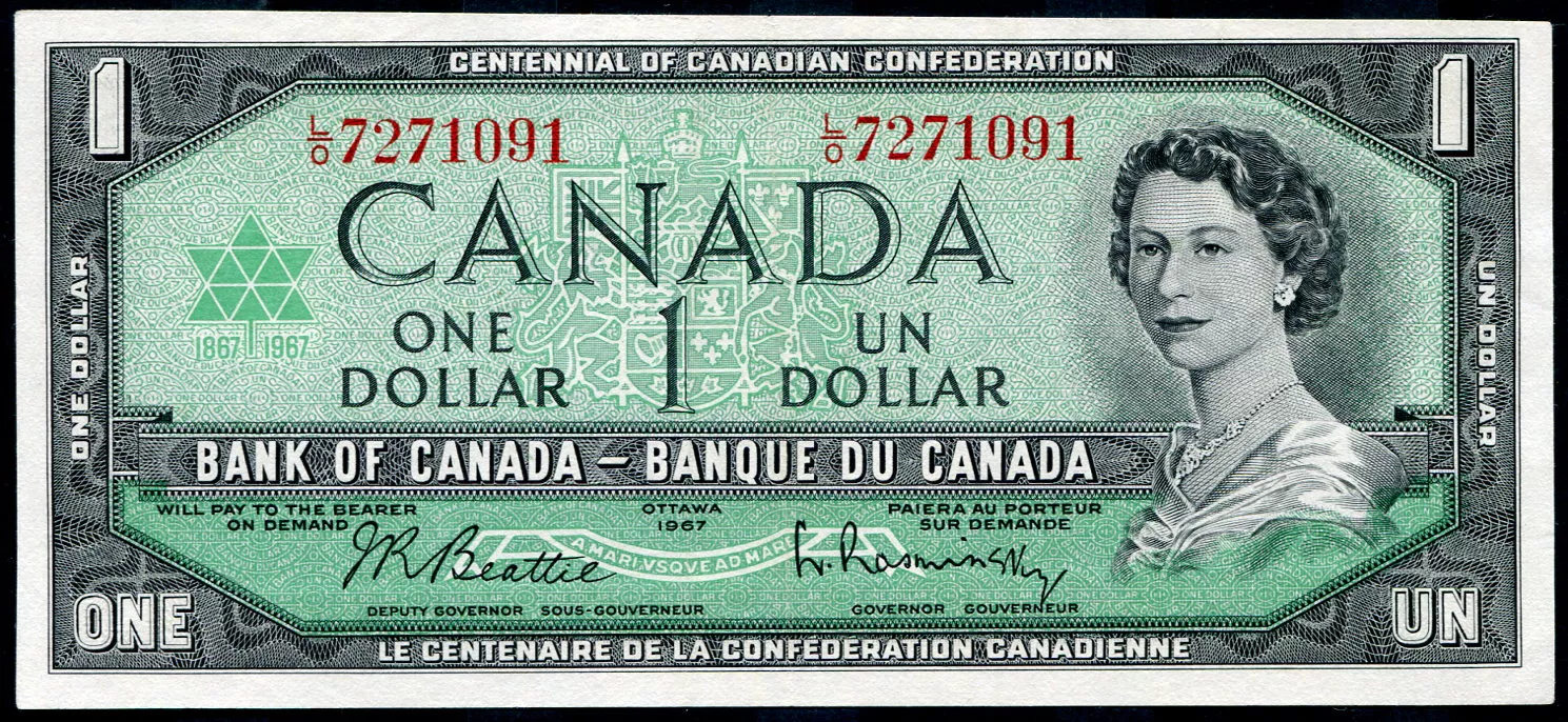 Kanada (P 84b) 1 DOLAR (1967) - UNC