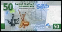 Banknot Mauretania (P 29c) 50 OUGIYA (2023) - UNC Mauretánie (P 29c) 50 OUGIYA (2023) - UNC pamětní