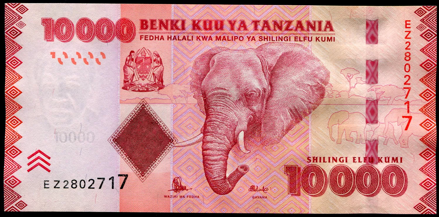 Tanzánie - (P 44b) 10 000 Shilingi (2015) - UNC