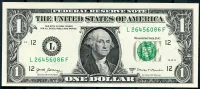 USA - P 544b - banknot z serii 1 dolar 2017 - UNC USA - P 544b - 1 dollar 2017 série - UNC