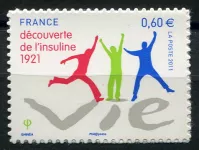 (2011) MiNr. 5242 ** - Francie - Objev inzulínu (samolepka)
