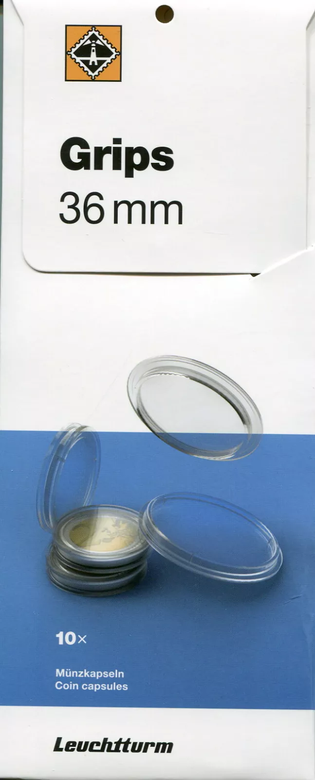 GRIPS Ø 36 mm - mincovní kapsle (balení 10 ks)