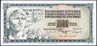 Jugosławia - (P92d) 1000 DINARA 1981 - UNC